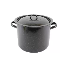 FAZÉK ZOMÁNCOZOTT FEKETE+FEDŐ 45CM 53L 1DB