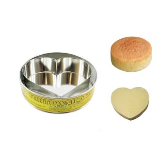 Tortaforma Kerek+Szív 24cm