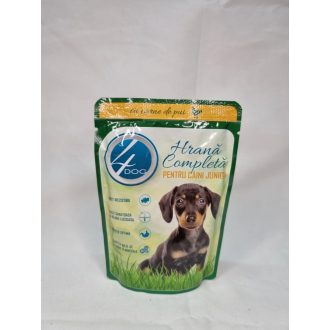 4DOG Nedves Kutyaeledel 100g, Csirke, Junior