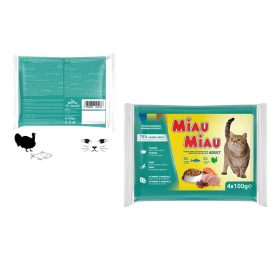 MIAU MIAU MACSKAELEDEL NEDVES MIX PULYKA-LAZAC 4X100G