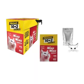 MIAU MIAU MACSKAELEDEL NEDVES PROMO MARHA (12X100G) 1,2KG