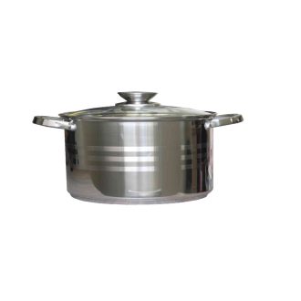 Lábas Inox 2,3 Literes Üveg Fedővel 18cm