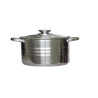 Lábas Inox 5,4 Literes Üveg Fedővel 24cm