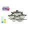 Lábas Szett Inox 12 Részes Magenta (6 Lábas + 6 Fedő) 
