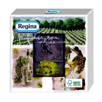 Szalvéta Regina Wine White 3 Rétegű 33*33cm 15 Darabos
