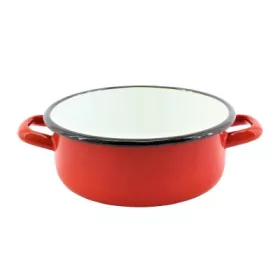 LÁBAS ZOMÁNCOZOTT PIROS 28CM 6L 1DB