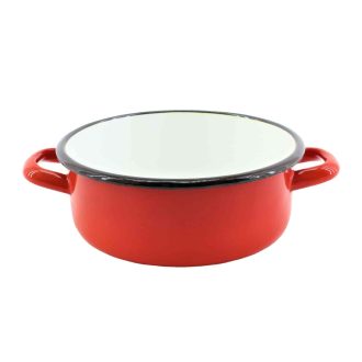 Zománcozott Lábas Piros 28cm 6 Literes