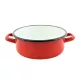 LÁBAS ZOMÁNCOZOTT PIROS 28CM 6L 1DB