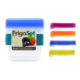 Frigo Szett 5*0.5 literes Pob Szögletes 