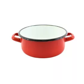 LÁBAS ZOMÁNCOZOTT PIROS 15CM 1,1L 1DB