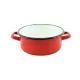 LÁBAS ZOMÁNCOZOTT PIROS 15CM 1,1L 1DB