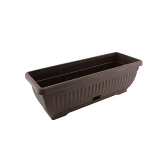 Virágláda+Alátét Mediterrán 50cm Barna