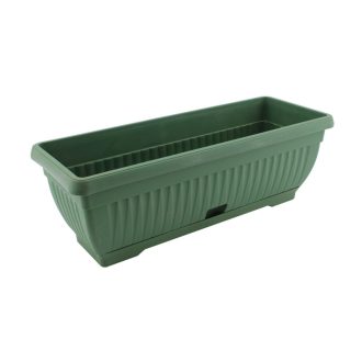 Virágláda+Alátét Mediterrán 50cm Zöld 
