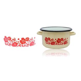 Zománcozott Lábas Mély Dekor 19cm 3 Literes