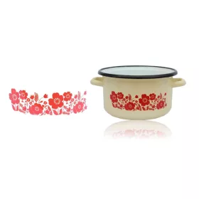 Zománcozott Lábas Mély Dekor 19cm 3 Literes