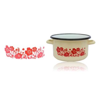 Zománcozott Lábas Mély Dekor 19cm 3 Literes