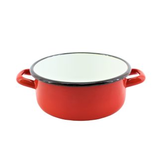 Zománcozott Lábas Piros 17cm 1.6 Literes