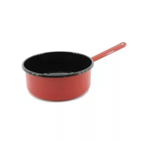LÁBAS ZOMÁNCOZOTT MÉLY NYELES PIROS 12CM 600ML 1DB