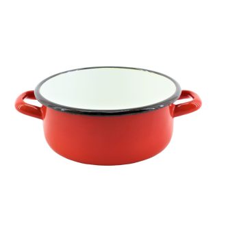Zománcozott Lábas Piros 19cm 2.1 Literes