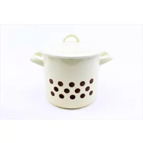 FAZÉK+FEDŐ ZOMÁNCOZOTT KRÉM 17CM   1DB