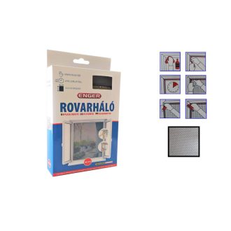 Rovarháló Fekete 130*150cm Tépőzárral eng-483
