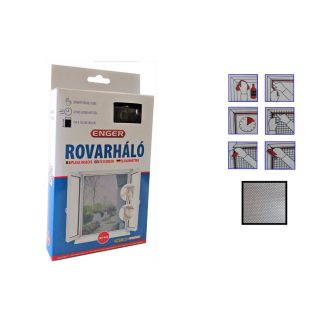 Rovarháló Fekete 150*150cm Tépőzárral eng-484