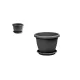 Virágcserép+Alátét  Venecia Antracit  12CM 1DB