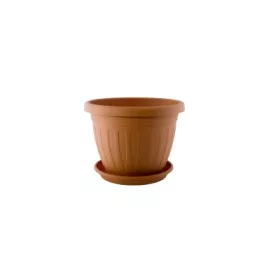 Virágcserép+Alátét  Venecia Terra 14CM 1DB