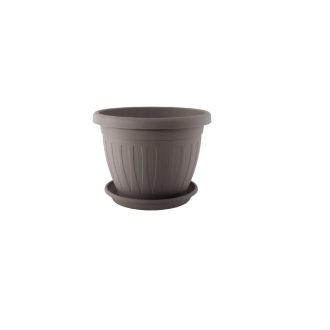 Virágcserép+Alátét Venecia 14cm Mokka