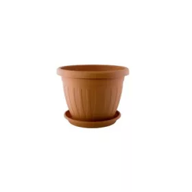 Virágcserép+Alátét  Venecia Terra 17CM 1DB