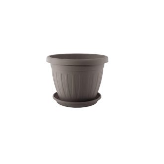Virágcserép+Alátét Venecia 17cm Mokka
