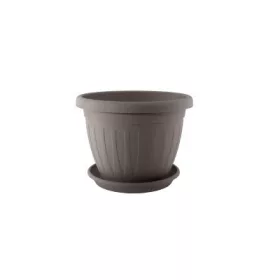 Virágcserép+Alátét  Venecia Mokka 25CM 1DB