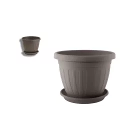 Virágcserép+Alátét  Venecia Mokka 30CM 1DB