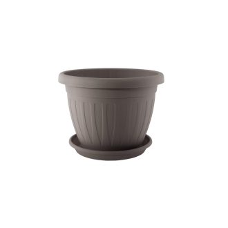 Virágcserép+Alátét Venecia 36cm Mokka 
