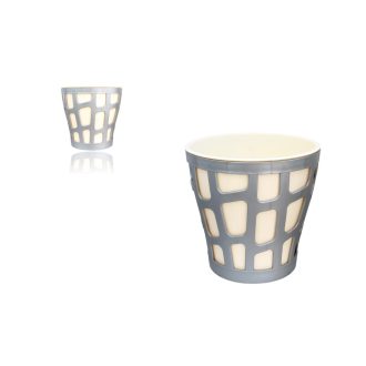 Virágcserép Savana 16cm Antracit-Krém 