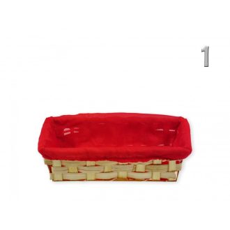 Bambusz Kosár Színes Anyaggal 208-71 - 21*13*H6cm 