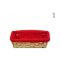 Bambusz Kosár Színes Anyaggal 208-71 - 21*13*H6cm 