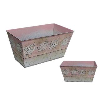Bádog Kaspó Pink 140-B-404 - (23*13)*12H*(18.5*8.5)cm