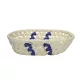 KOSÁR FONOTT PÁLMALEVÉL OVÁLIS 23X17XH6CM 8PL02 1DB