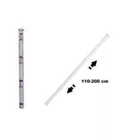   ZUHANYFÜGGÖNYRÚD TELESZKÓP.FEHÉR FÉM MŰANYAG BEVONAT110-200CM ENG-592 1DB