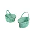 KOSÁR FONOTT ZÖLD OVÁLIS LF 66-25-A/ZÖLD 19X16XH11/21CM 1DB