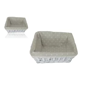 KOSÁR FONOTT KOCKA FEHÉR 68-215/M - 28X28XH10CM 1DB