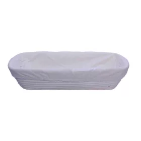 Rattan szakajtó kosár bagett kelesztéshez, 45x11 cm