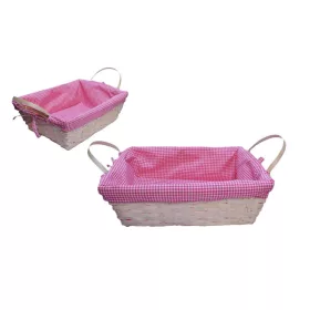   KOSÁR BAMBUSZ SZÖGLETES TEXTIL HÚZATTAL 37X27CM 8-2586 1DB