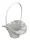 KOSÁR RATTAN BAMBUSZ FLOR.FEHÉR 66-54/W-22X17XH13/30CM 1DB