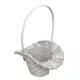 KOSÁR RATTAN BAMBUSZ FLOR.FEHÉR 66-54/W-22X17XH13/30CM 1DB