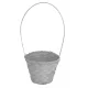 KOSÁR RATTAN BAMBUSZ FLOR.FEHÉR 66-38/W-D13XH9,5/29CM 1DB