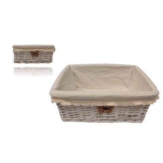 Vessző Láda Fehér 68-62/M - 39,5*26*H16,5cm