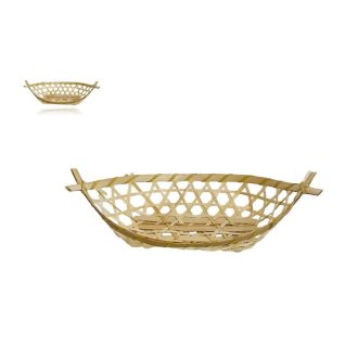   Bambusz Kosár Lukacsos Csónak Natúr 8-85/N - 25/27*12*H4/11cm