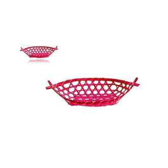   Bambusz Kosár Lukacsos Csónak Vörös 8-85/R - 25/27*12*H4/11cm